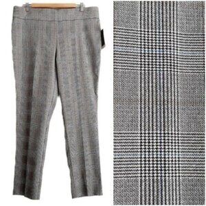 COUNTERPARTS | NEW Grey Plaid Pants Pull-on Super Stretch PLUS Sz 16